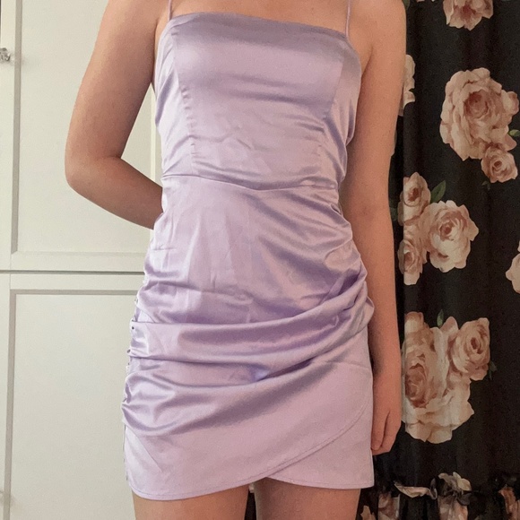 hollister satin dress Hollister Hollister Satin Cowl-Neck Mini Dress 59.95